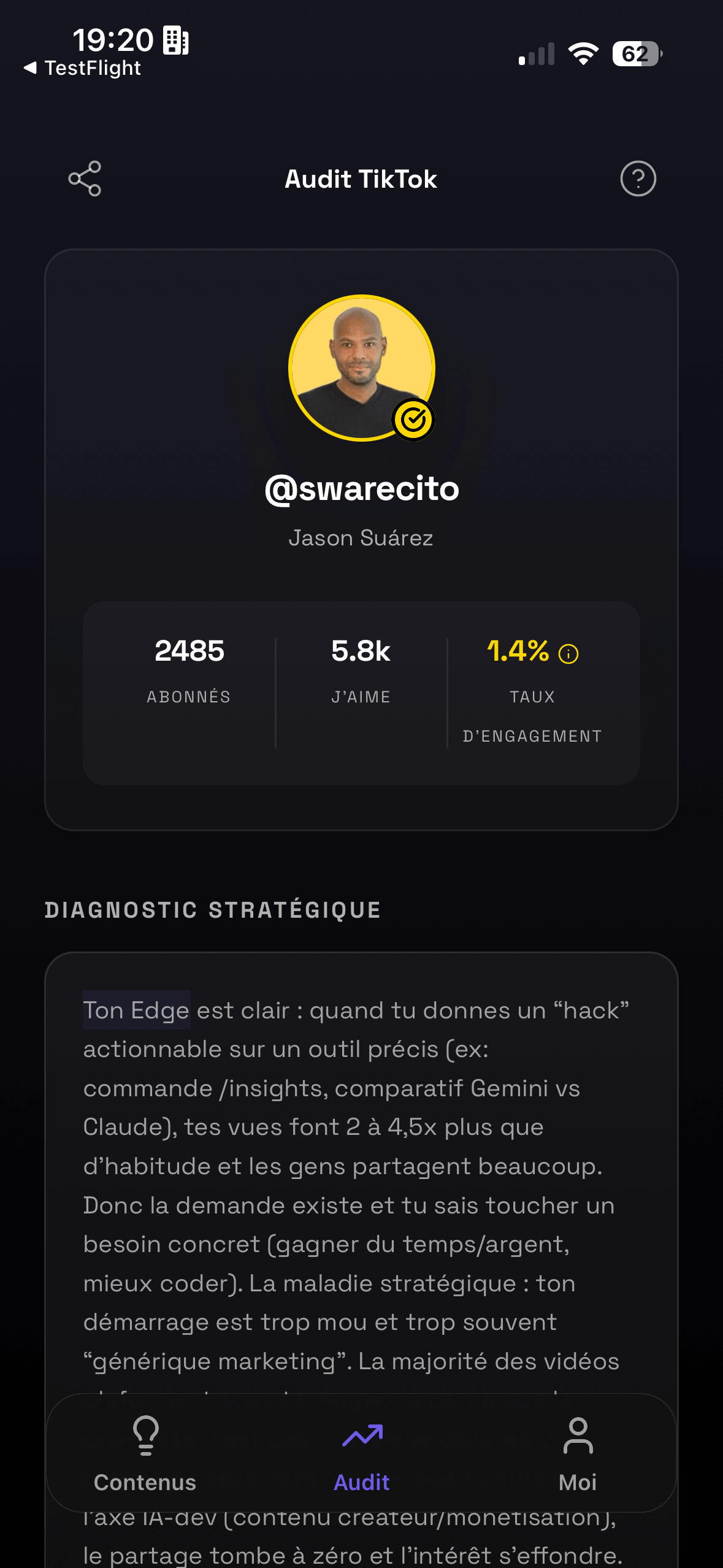 Be Viral AI — aperçu de l'application